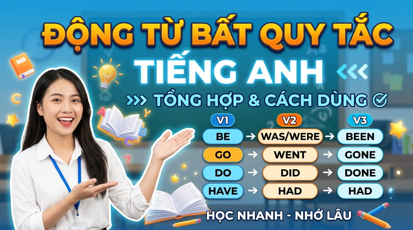 Động Từ Bất Quy Tắc Tiếng Anh: Tổng Hợp & Cách Dùng