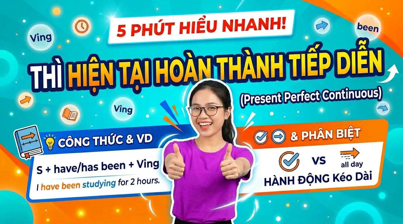 Thì Hiện Tại Hoàn Thành Tiếp Diễn: 5 Phút Hiểu Nhanh & Cách Phân Biệt