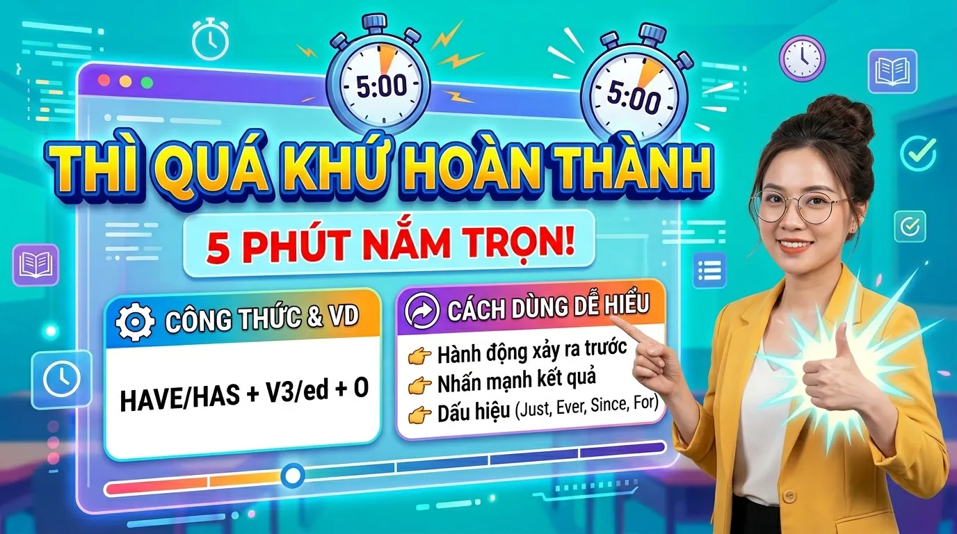 Thì Quá Khứ Hoàn Thành (Past Perfect): 5 Phút Nắm Trọn Công Thức & Cách Dùng