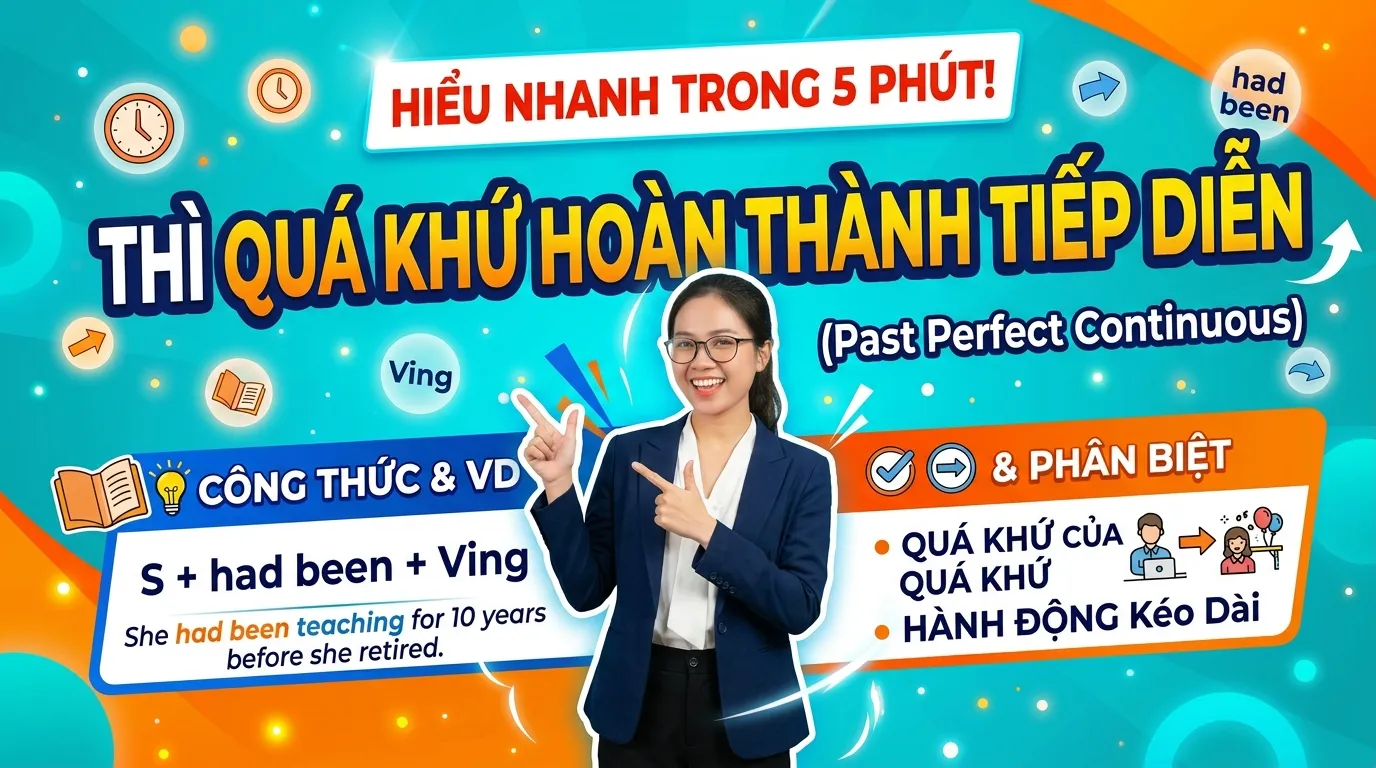 Thì Quá Khứ Hoàn Thành Tiếp Diễn: Hiểu Nhanh Trong 5 Phút