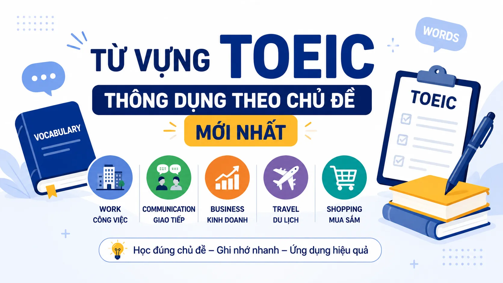 Từ Vựng TOEIC Thông Dụng Theo Chủ Đề Mới Nhất